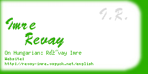 imre revay business card